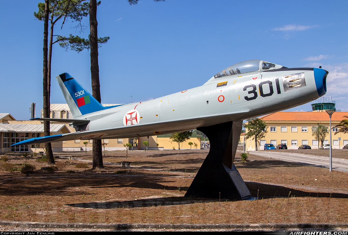 Portugal - Air Force North American F-86F Sabre 5301 at Monte Real (BA5) (LPMR), Portugal