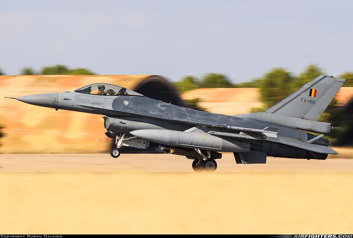 Belgium - Air Force General Dynamics F-16AM Fighting Falcon FA-126 at Albacete (- Los Llanos) (LEAB), Spain