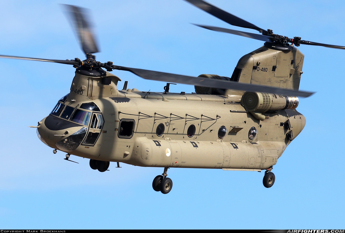 Netherlands - Air Force Boeing Vertol CH-47F Chinook D-480 at Off-Airport - Beekhuizerzand, Netherlands