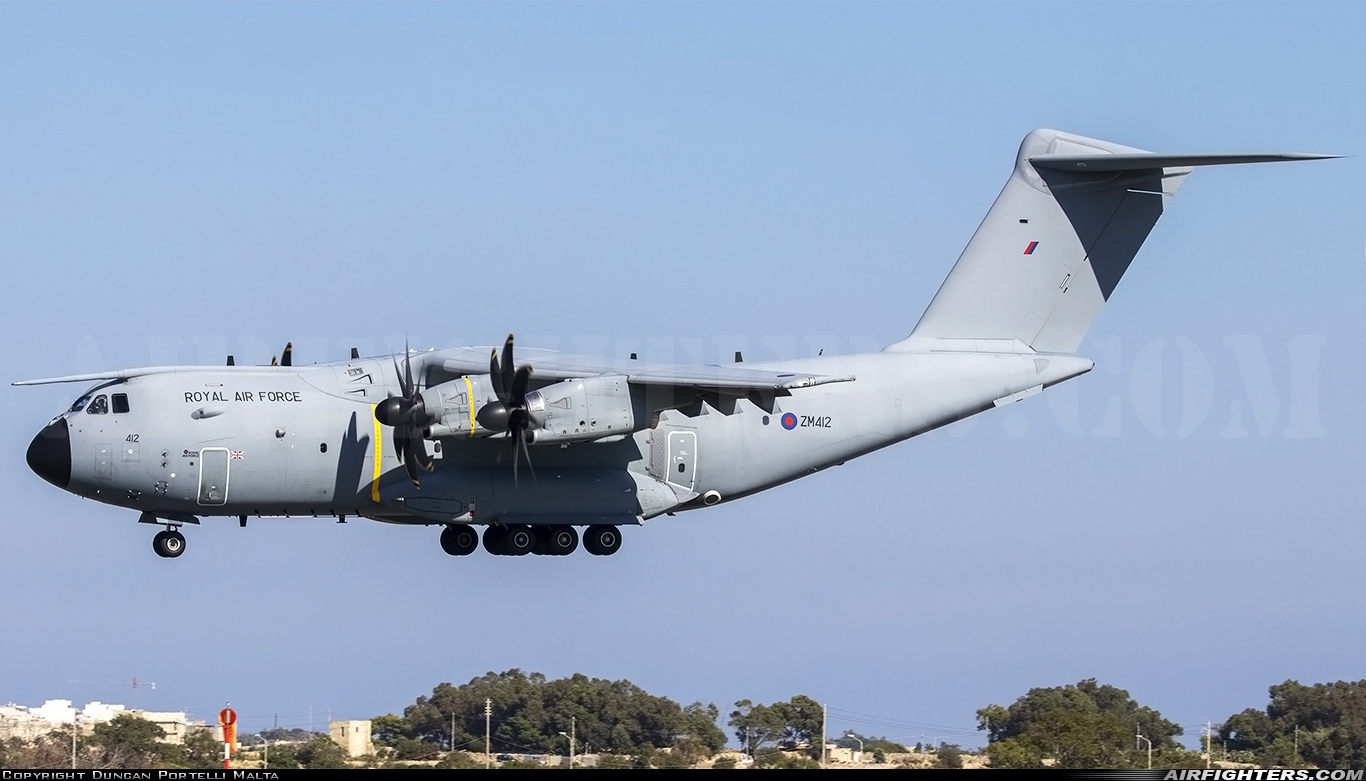 UK - Air Force Airbus Atlas C1 (A400M-180) ZM412 at Luqa - Malta International (MLA / LMML), Malta