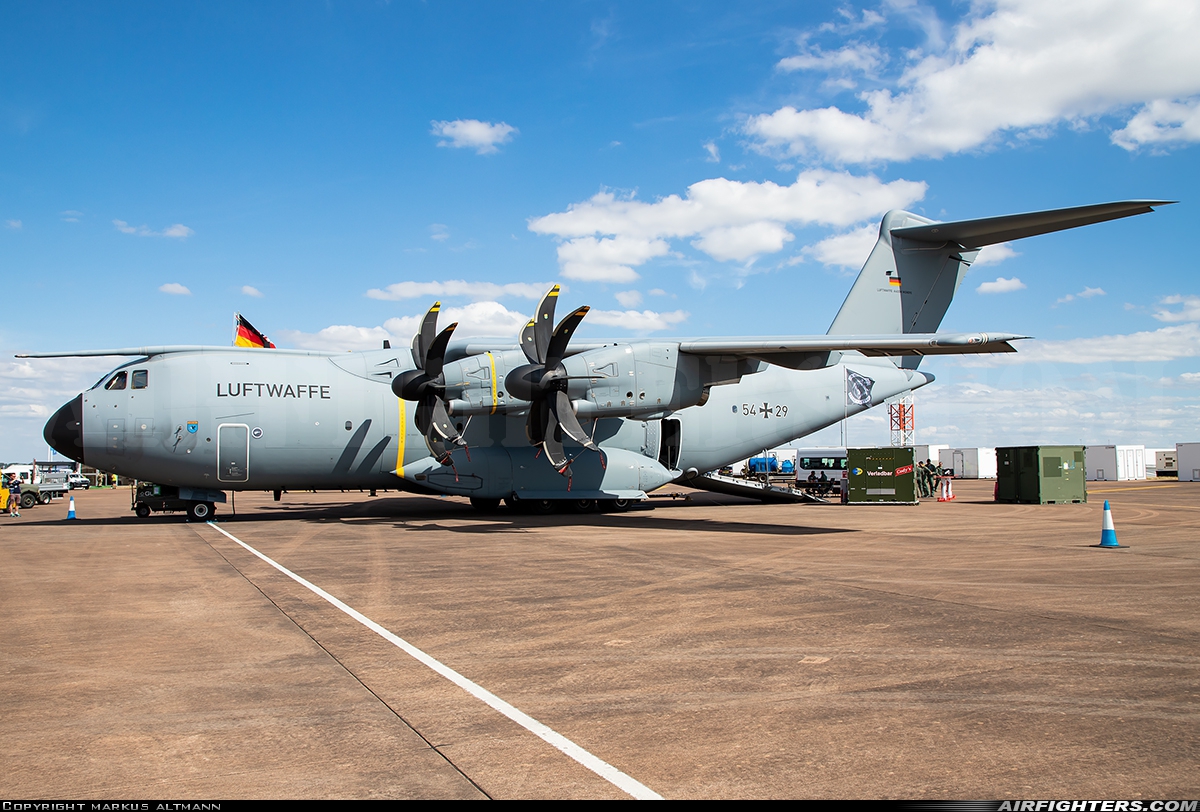 Germany - Air Force Airbus A400M-180 Atlas 54+29 at Fairford (FFD / EGVA), UK