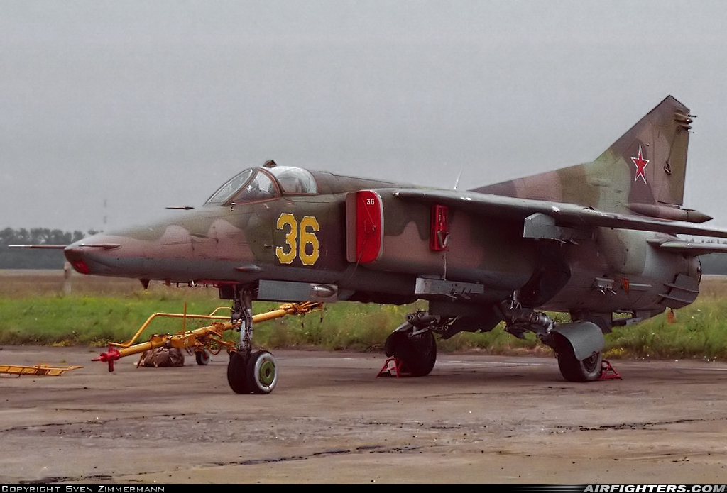 Russia - Air Force Mikoyan-Gurevich MiG-27 36 YELLOW at Lipetsk (LPK / UUOL), Russia