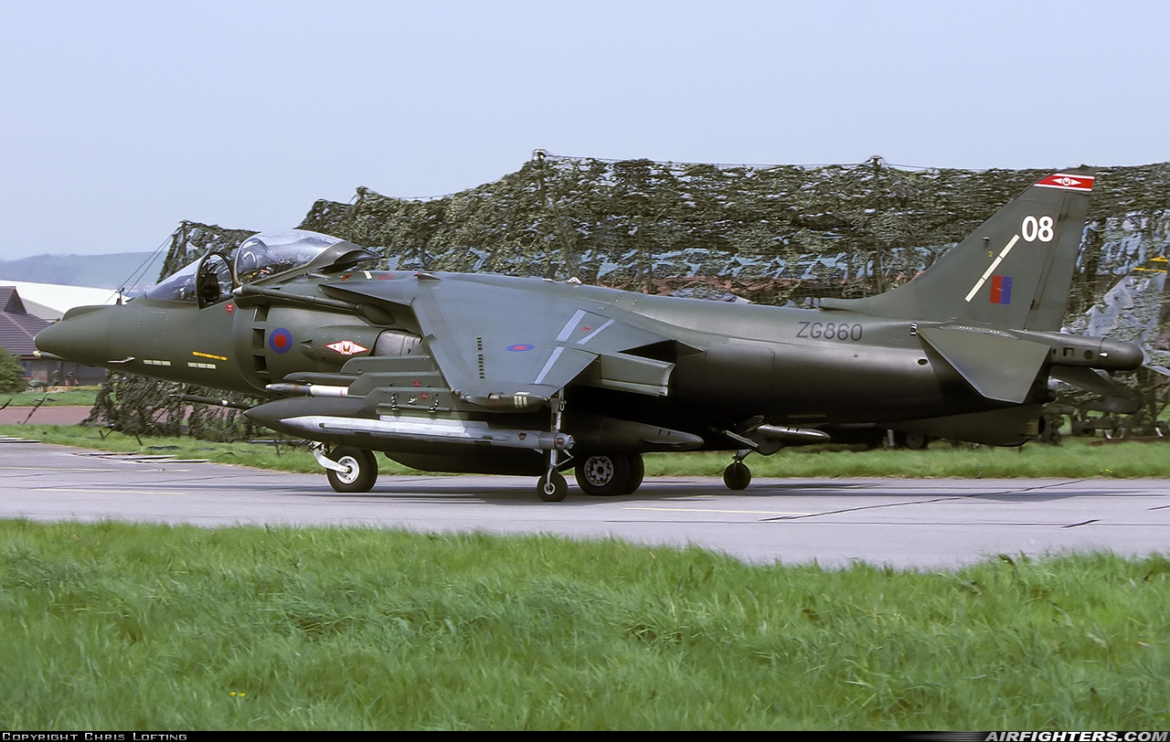 UK - Air Force British Aerospace Harrier GR.7 ZG860 at Chivenor (EGDC), UK