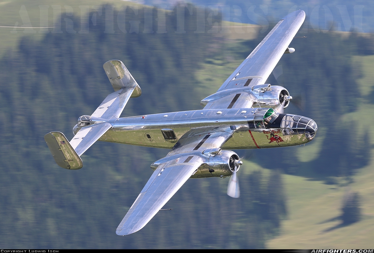 Private - Red Bull North American B-25J Mitchell N6123C at Off-Airport - Stanserhorn, Switzerland
