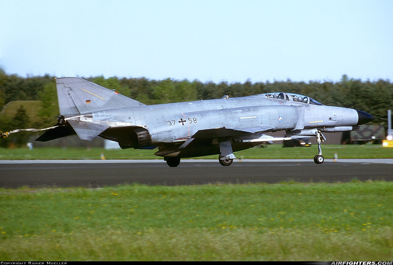 Germany - Air Force McDonnell Douglas F-4F Phantom II 37+58 at Hopsten (Rheine -) (ETNP), Germany