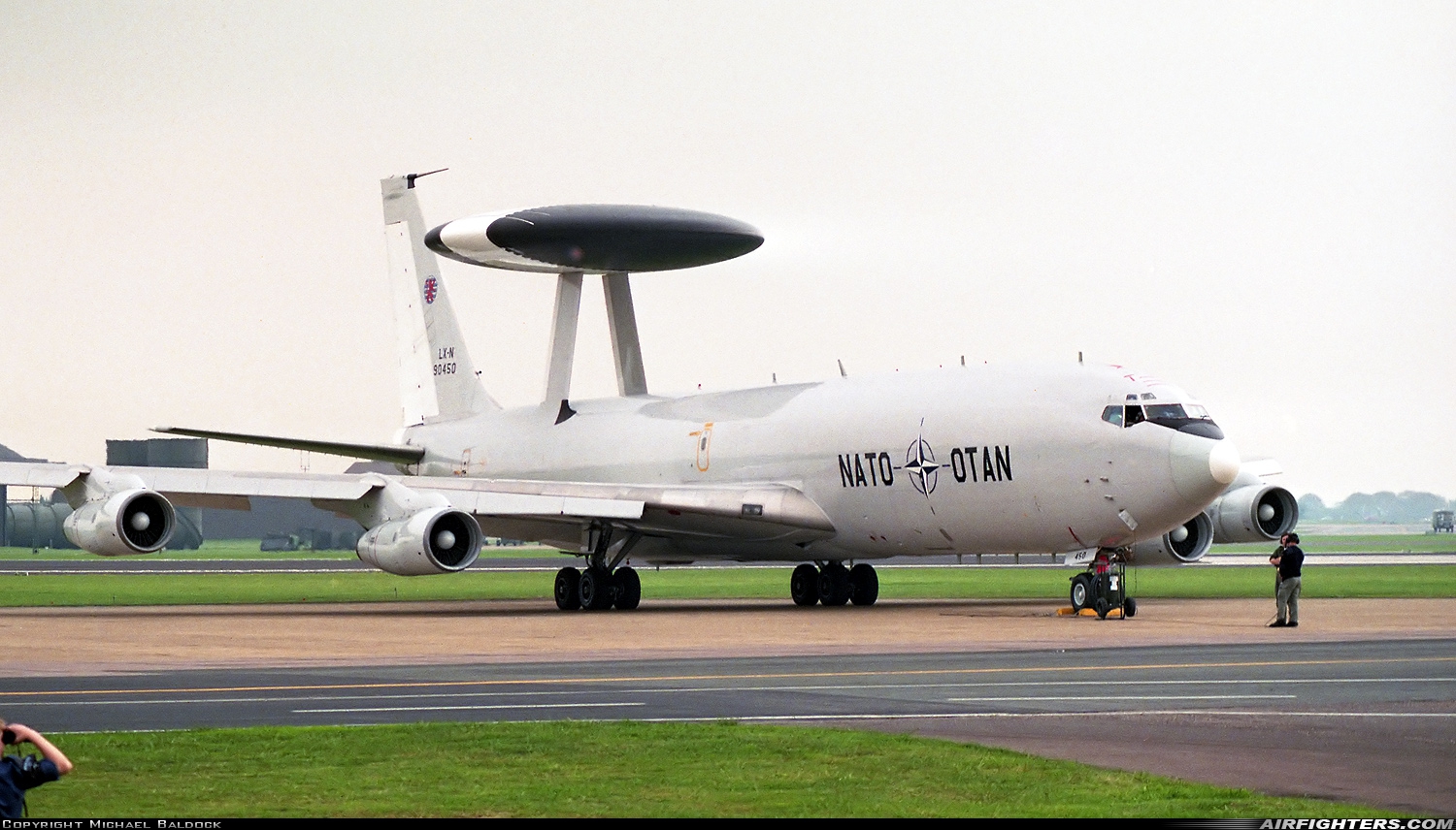 Luxembourg - NATO Boeing E-3A Sentry (707-300) LX-N90450 at Mildenhall (MHZ / GXH / EGUN), UK