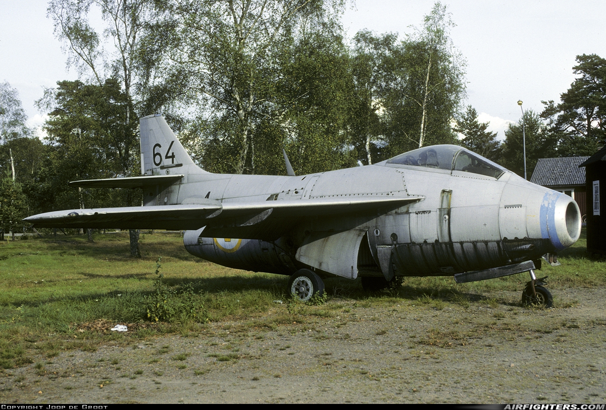Sweden - Air Force Saab J29F Tunnan 29666 at Ljungbyhed (ESTL), Sweden