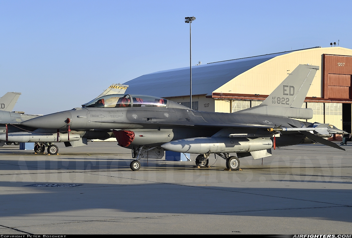 USA - Air Force Lockheed Martin F-16V Fighting Falcon 93-0822 at Edwards - AFB (EDW / KEDW), USA