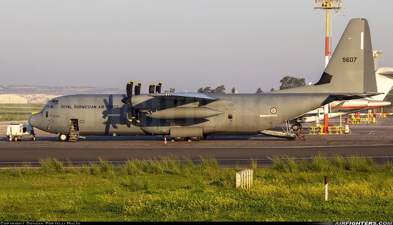 Norway - Air Force Lockheed Martin C-130J-30 Hercules (L-382) 5607 at Luqa - Malta International (MLA / LMML), Malta