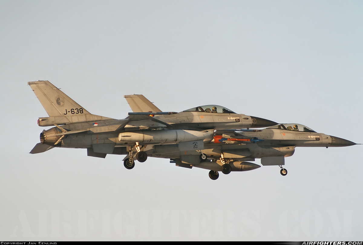 Netherlands - Air Force General Dynamics F-16AM Fighting Falcon J-638 at Leeuwarden (LWR / EHLW), Netherlands
