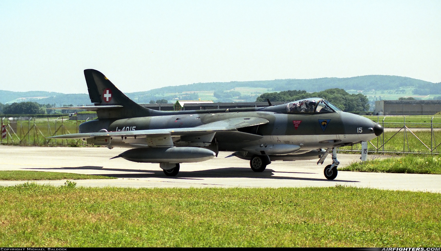 Switzerland - Air Force Hawker Hunter F58 J-4015 at Payerne (LSMP), Switzerland