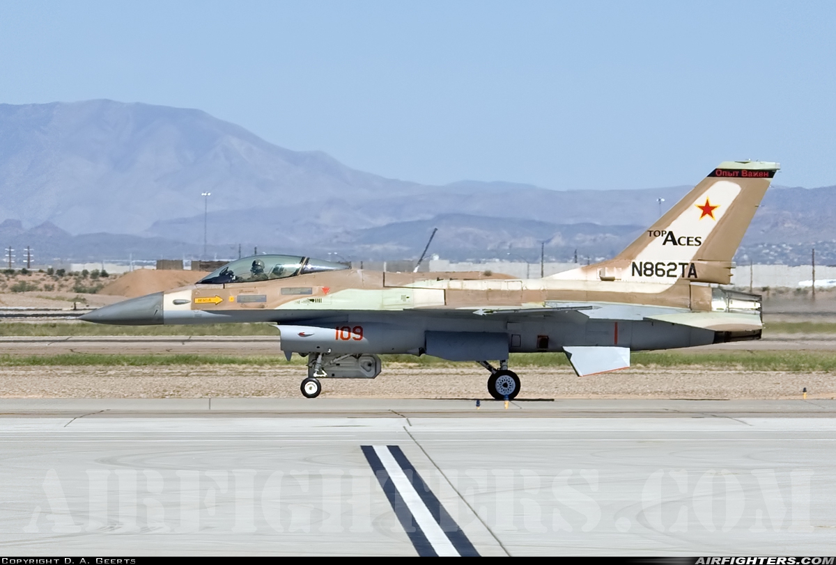 Company Owned - Top Aces (ATSI) General Dynamics F-16A Fighting Falcon N862TA at Phoenix (Chandler) - Williams Gateway (AFB) (CHD / IWA / KIWA), USA
