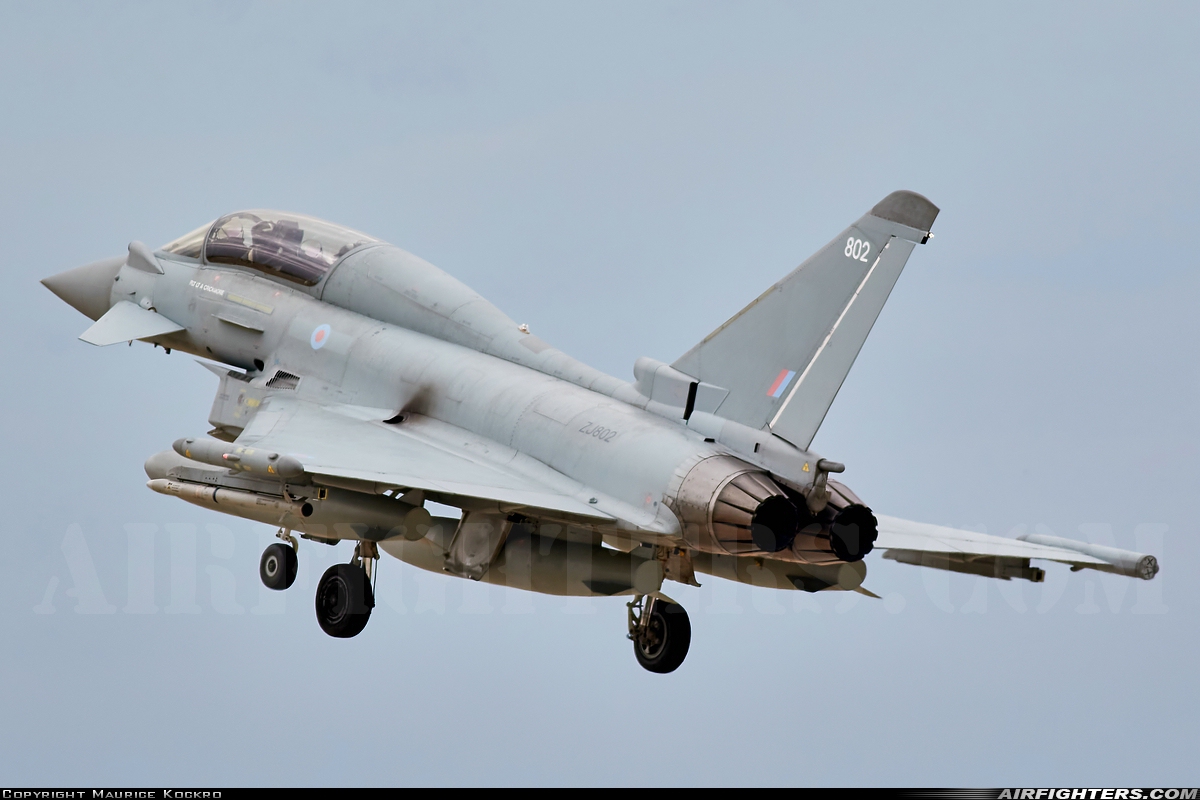 UK - Air Force Eurofighter Typhoon T3 ZJ802 at Coningsby (EGXC), UK