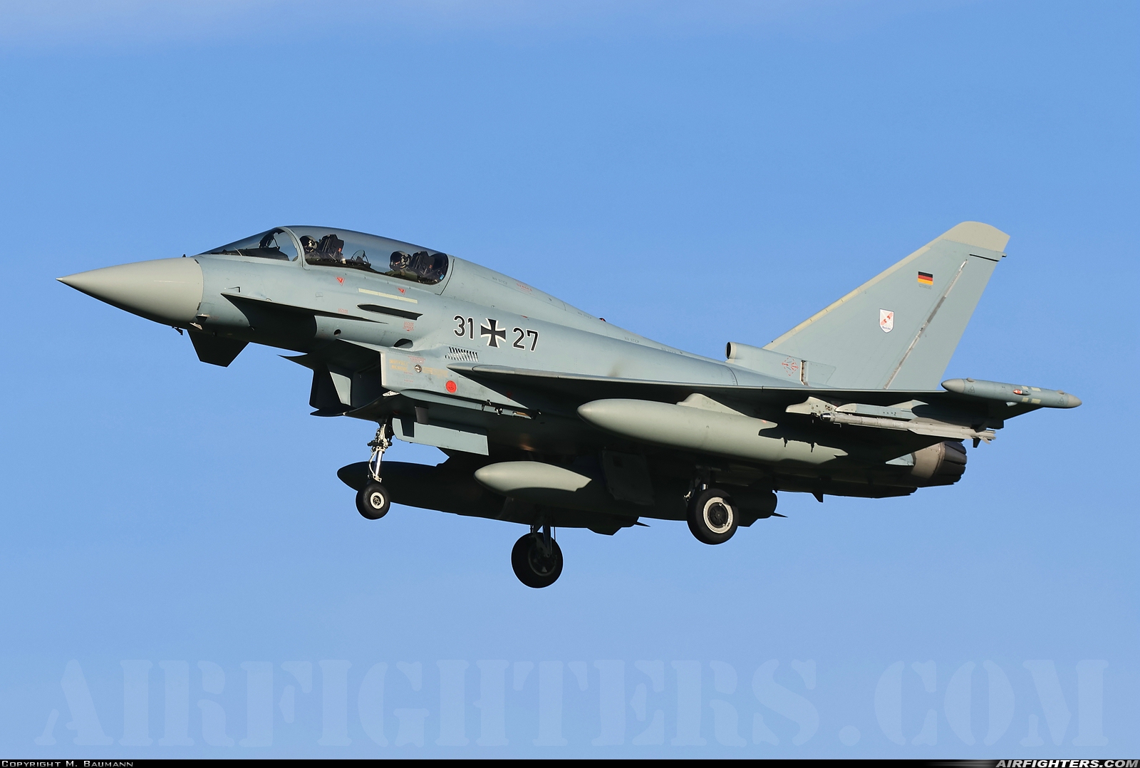 Germany - Air Force Eurofighter EF-2000 Typhoon T 31+27 at Norvenich (ETNN), Germany