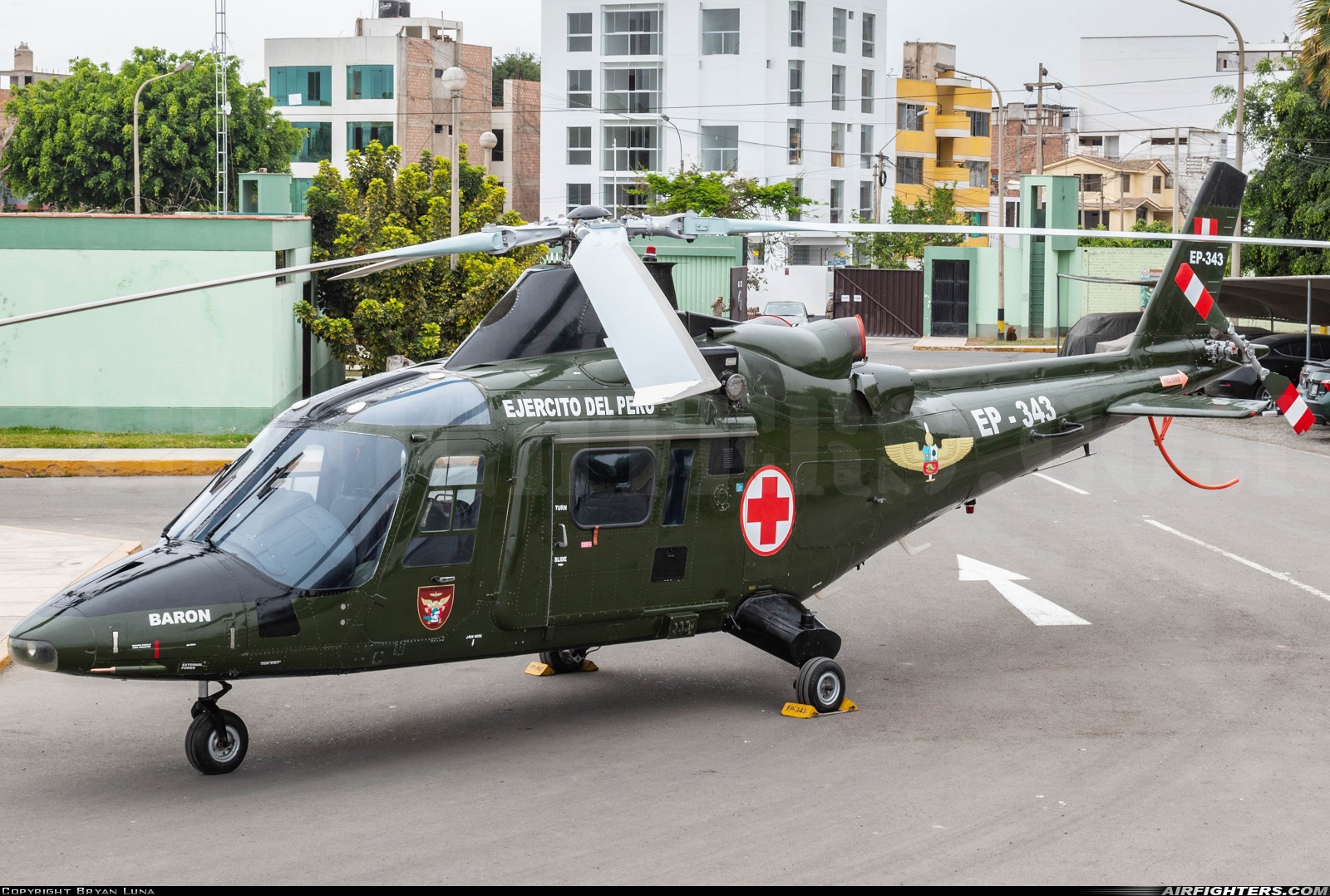 Peru - Army Agusta A-109K2 Hirundo EP-343 at Lima - Las Palmas (SPLP), Peru
