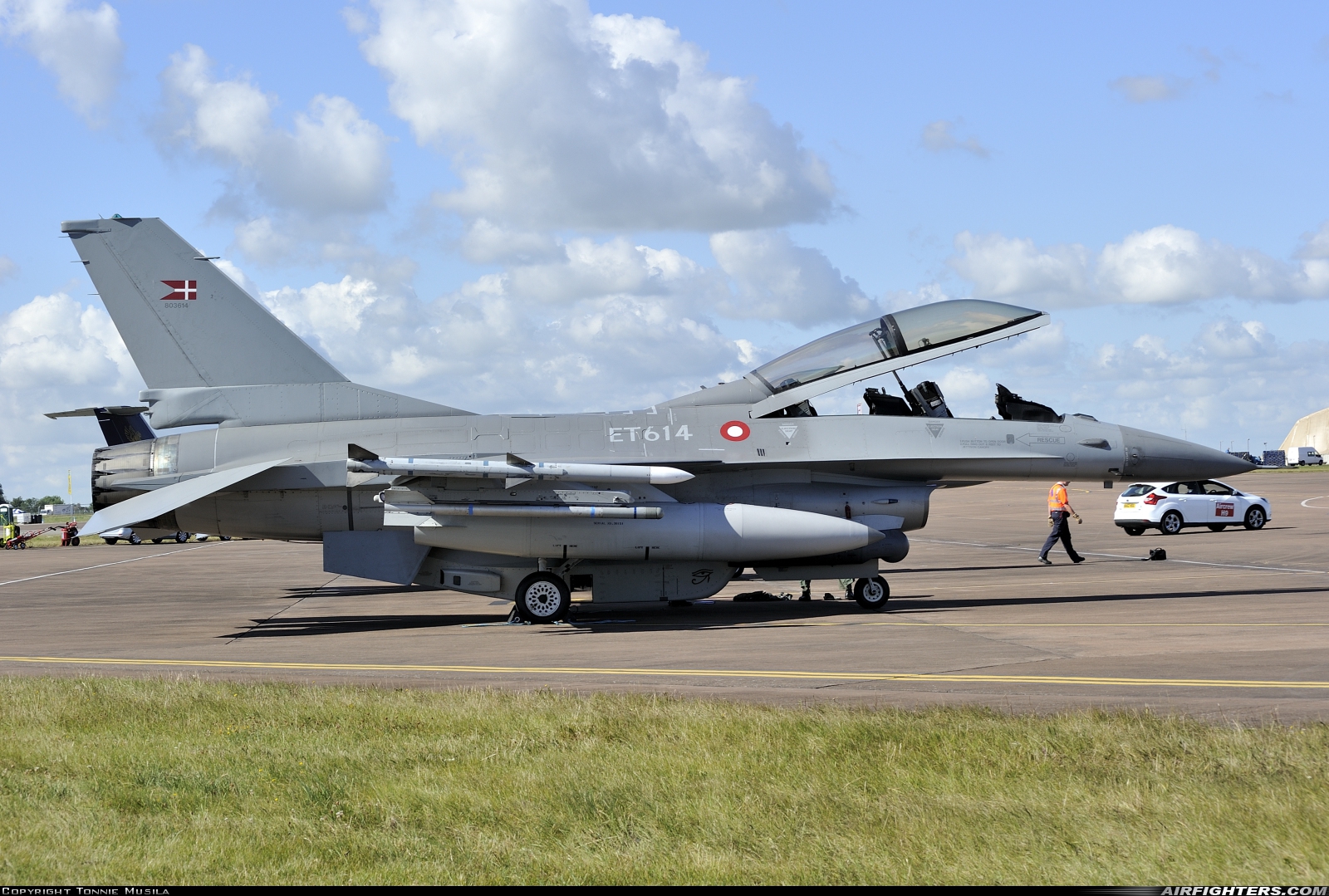 Denmark - Air Force General Dynamics F-16BM Fighting Falcon ET-614 at Fairford (FFD / EGVA), UK