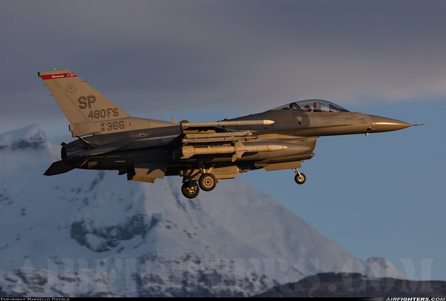 USA - Air Force General Dynamics F-16C Fighting Falcon 91-0366 at Aviano (- Pagliano e Gori) (AVB / LIPA), Italy