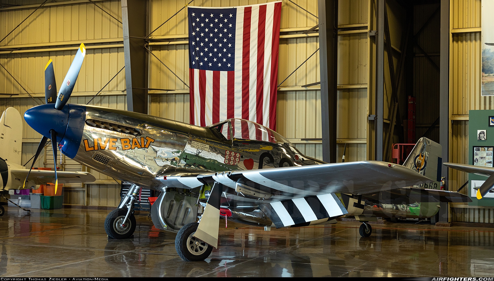 Private North American P-51D Mustang NL551JV at Sacramento - McClellan Airfield (AFB) (MCC / KMCC), USA