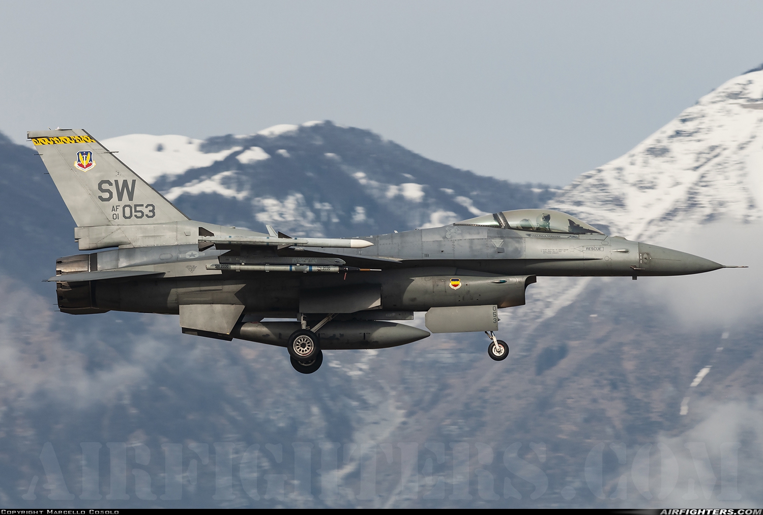 USA - Air Force General Dynamics F-16C Fighting Falcon 01-7053 at Aviano (- Pagliano e Gori) (AVB / LIPA), Italy