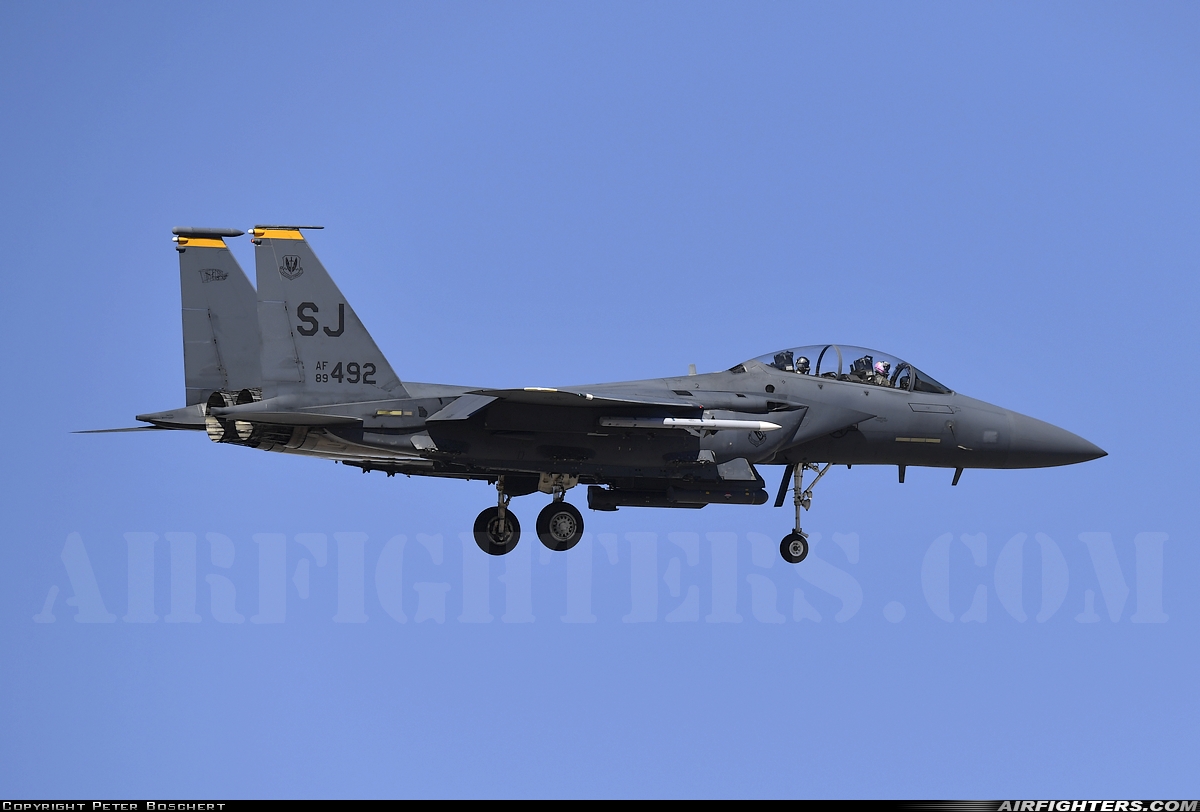 USA - Air Force McDonnell Douglas F-15E Strike Eagle 89-0492 at Las Vegas - Nellis AFB (LSV / KLSV), USA