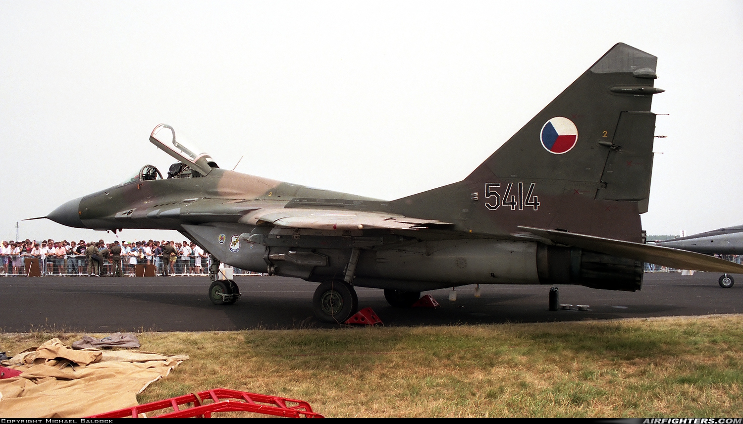 Czech Republic - Air Force Mikoyan-Gurevich MiG-29A (9.12A) 5414 at Eindhoven (- Welschap) (EIN / EHEH), Netherlands