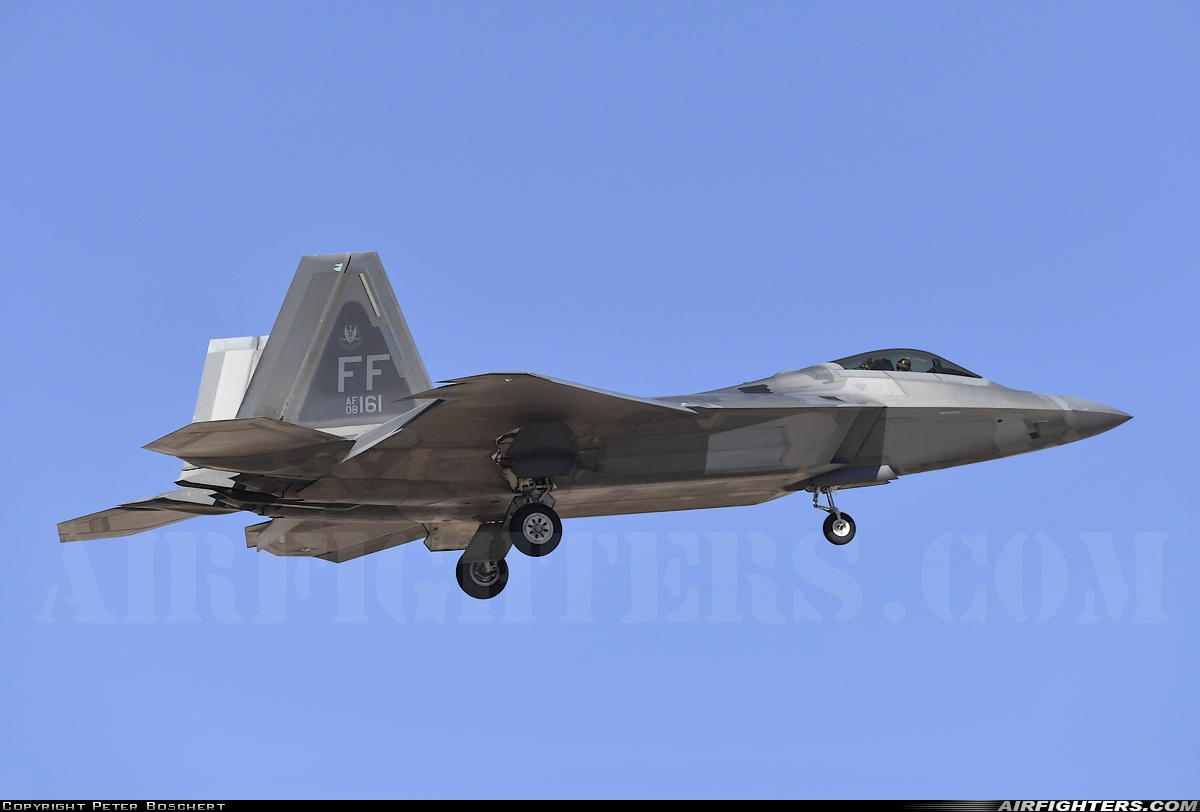USA - Air Force Lockheed Martin F-22A Raptor 08-4161 at Las Vegas - Nellis AFB (LSV / KLSV), USA