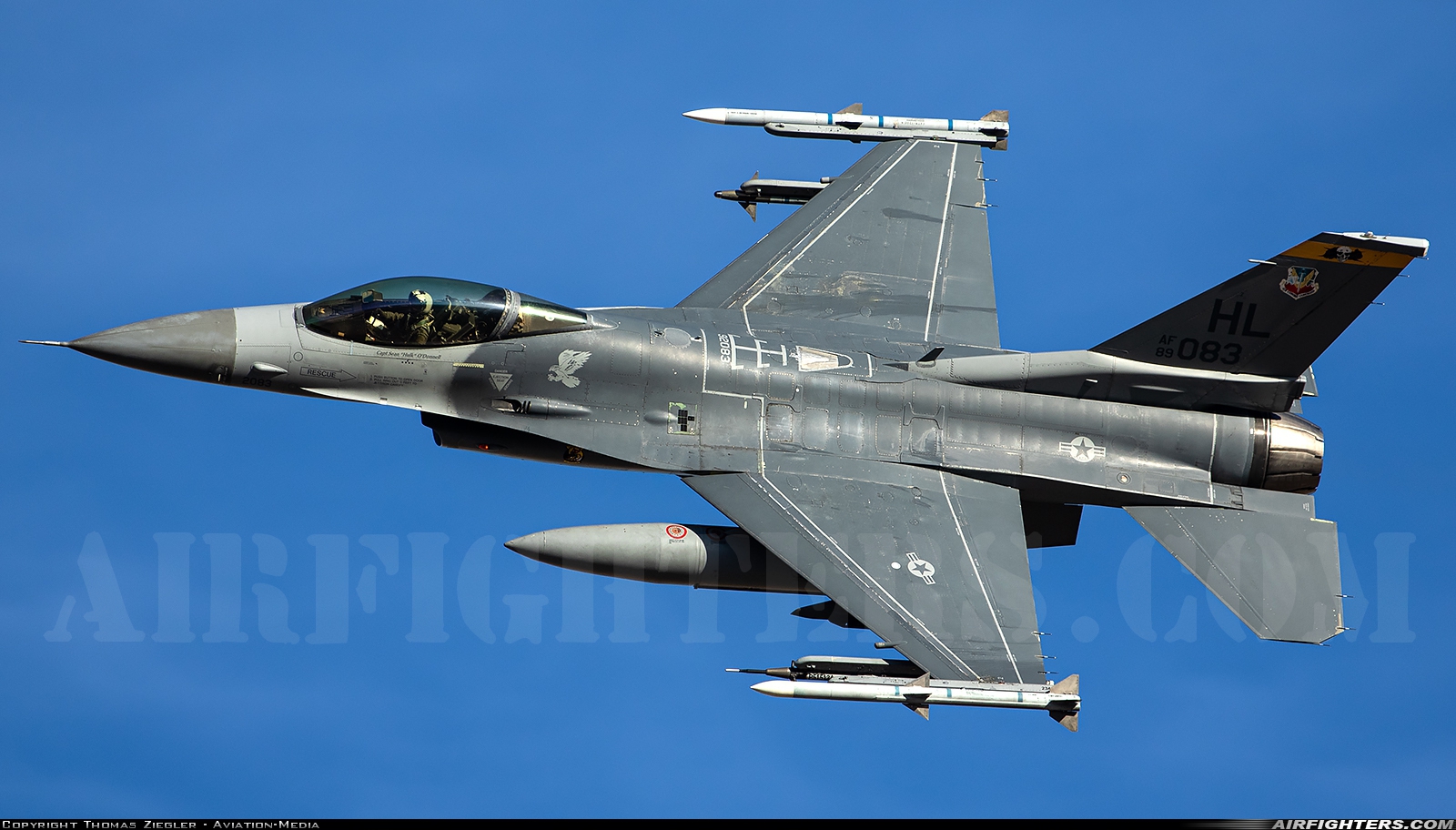 USA - Air Force General Dynamics F-16C Fighting Falcon 89-2083 at Las Vegas - Nellis AFB (LSV / KLSV), USA