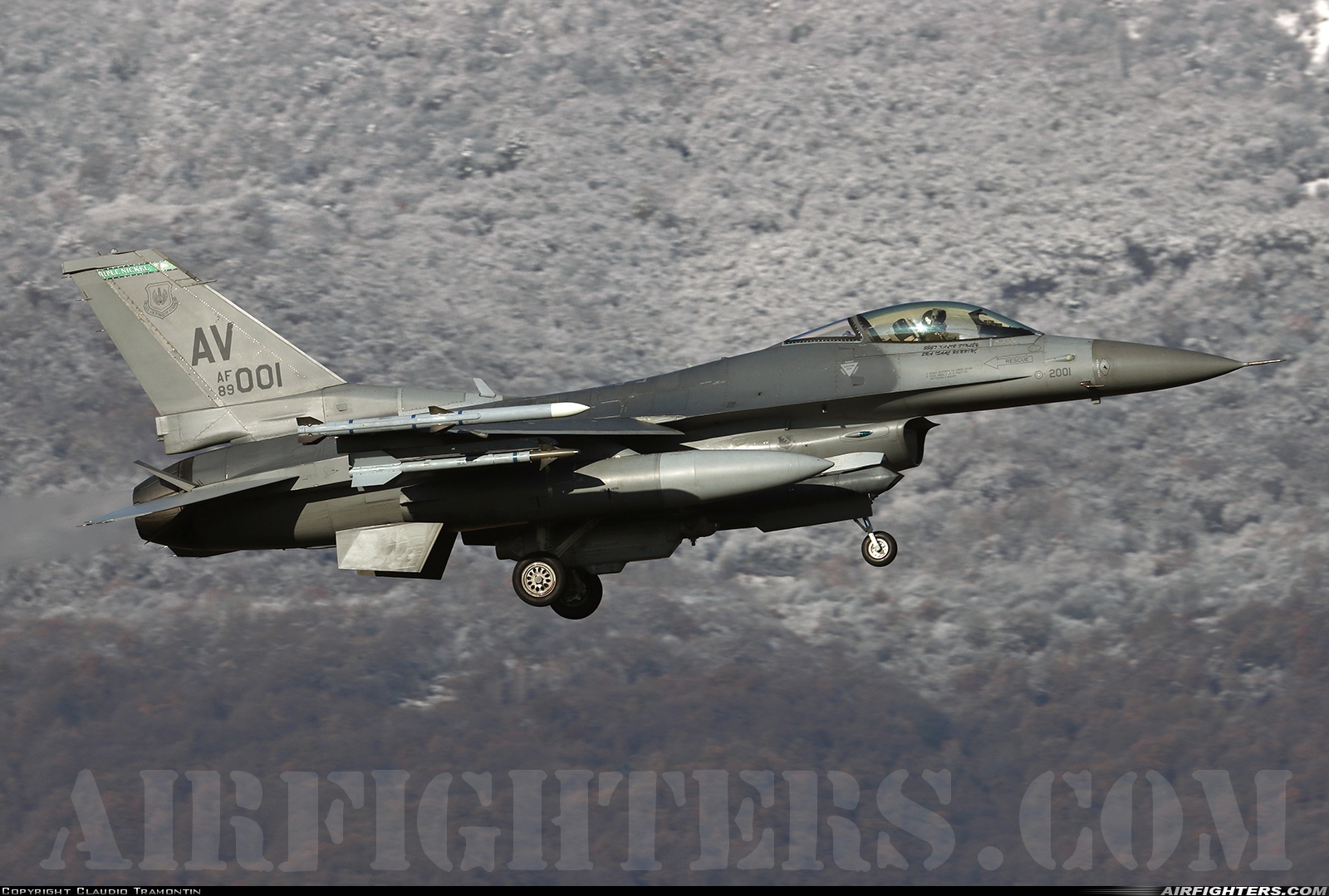 USA - Air Force General Dynamics F-16C Fighting Falcon 89-2001 at Aviano (- Pagliano e Gori) (AVB / LIPA), Italy