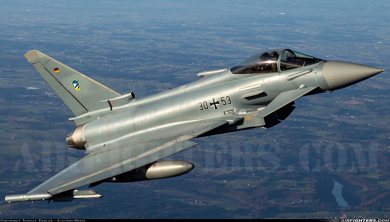 Germany - Air Force Eurofighter EF-2000 Typhoon S 30+53 at In Flight, Germany