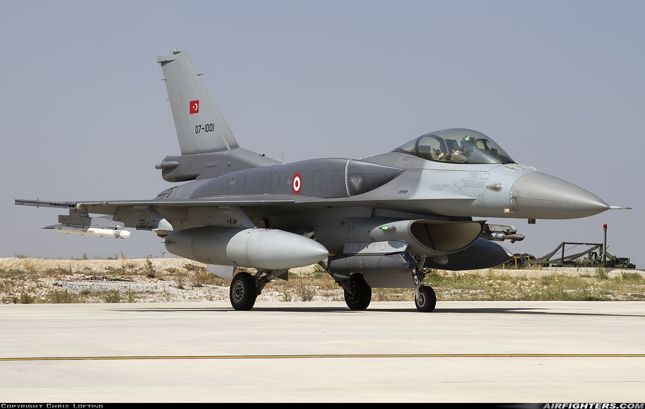 Türkiye - Air Force General Dynamics F-16C Fighting Falcon 07-1001 at Konya (KYA / LTAN), Türkiye