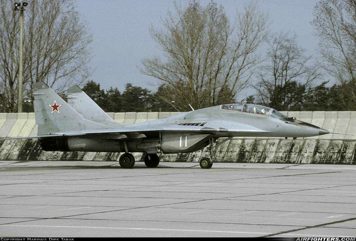 Russia - Air Force Mikoyan-Gurevich MiG-29UB (9.51)  at Finow (Eberswalde-Finow) (EDAV), Germany