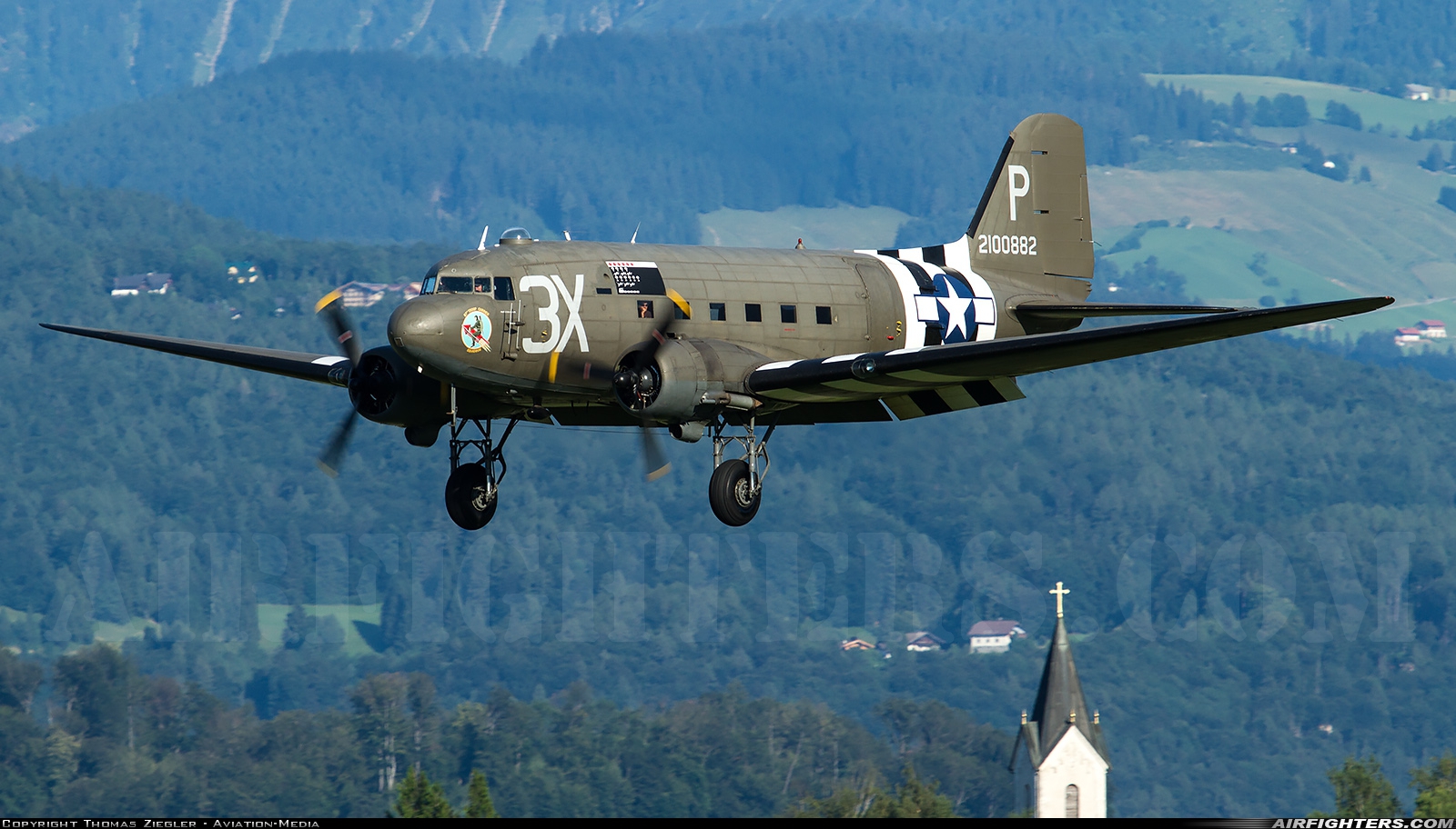 Private Douglas C-47A Skytrain N473DC at Salzburg - W.A. Mozart (Maxglan) (SZG / LOWS), Austria
