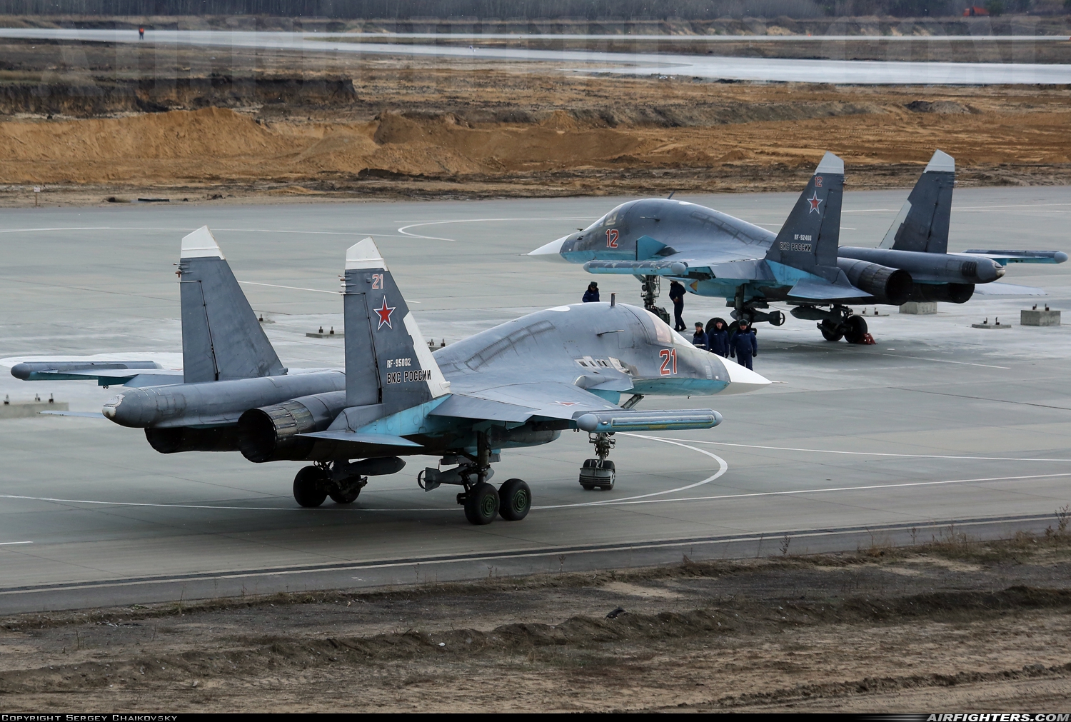 Russia - Air Force Sukhoi Su-34 Fullback RF-95002 at Withheld, Russia