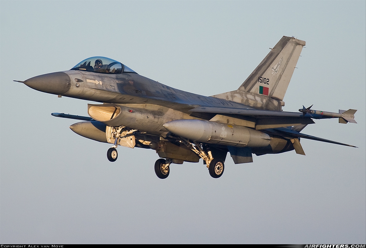 Portugal - Air Force General Dynamics F-16A Fighting Falcon 15102 at Florennes (EBFS), Belgium