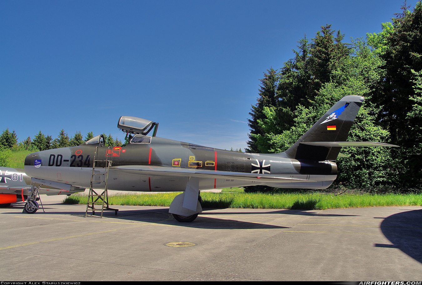 Germany - Air Force Republic F-84F Thunderstreak DD-234 at Memmingen - Allgau (FMM / EDJA), Germany