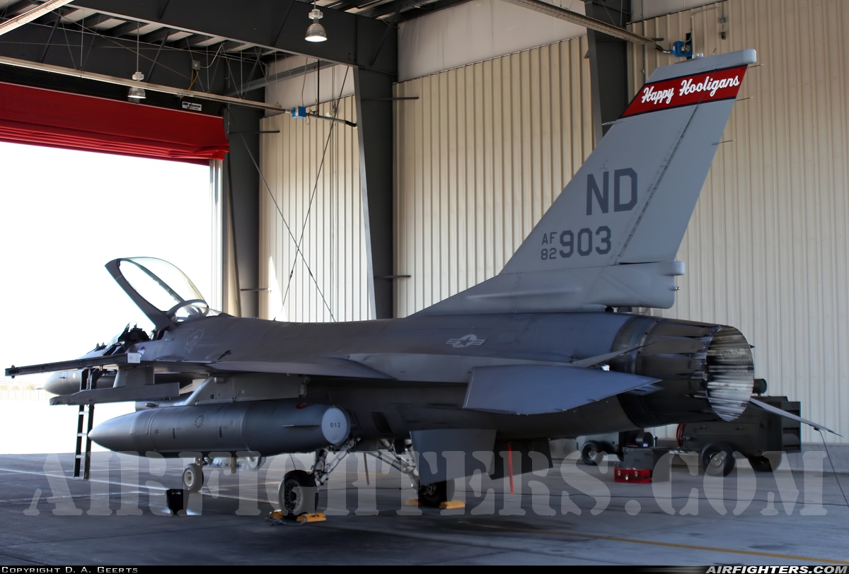 USA - Air Force General Dynamics F-16A/ADF Fighting Falcon 82-0903 at Fargo - Hector Int. (FAR / KFAR), USA