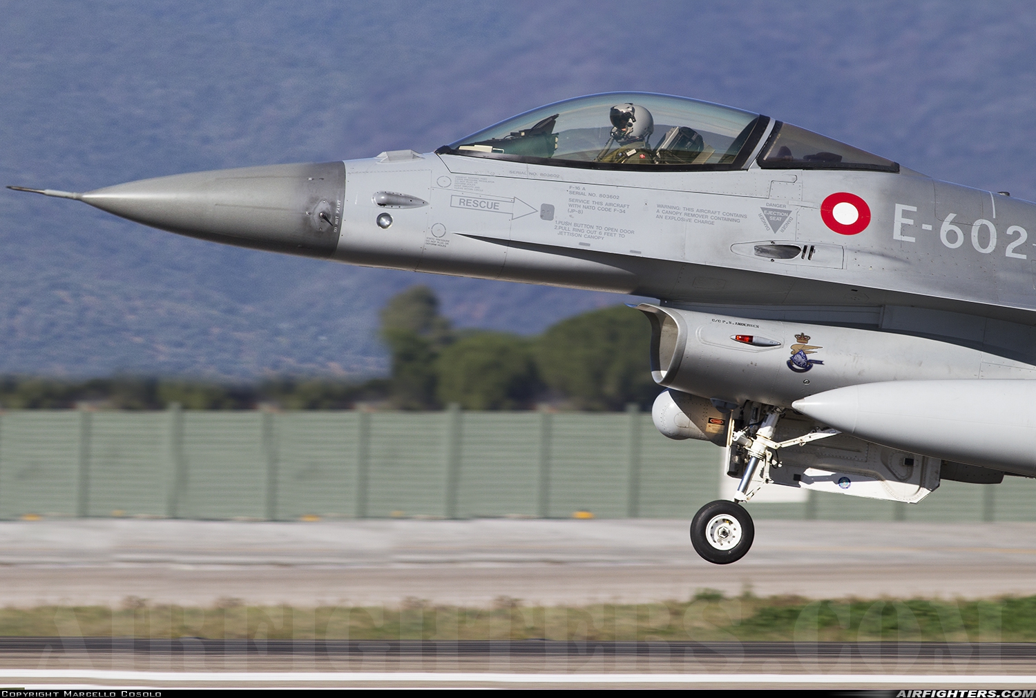 Denmark - Air Force General Dynamics F-16AM Fighting Falcon E-602 at Grosseto (- Corrado Baccarini) (GRS / LIRS), Italy