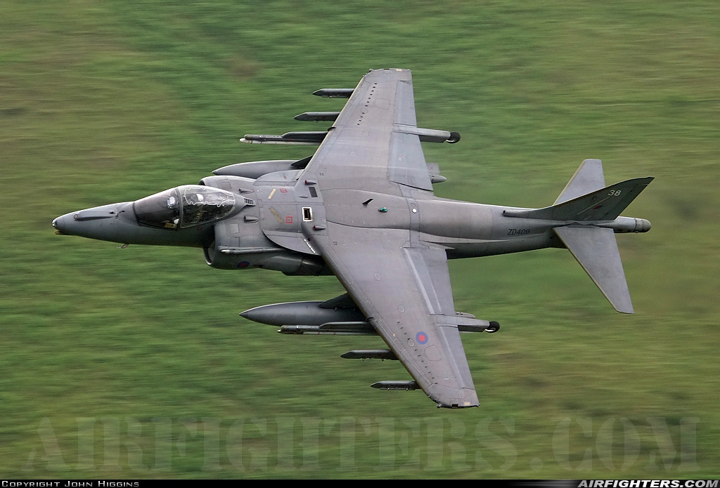 UK - Air Force British Aerospace Harrier GR.9 ZD409 at Off-Airport - Machynlleth Loop Area, UK