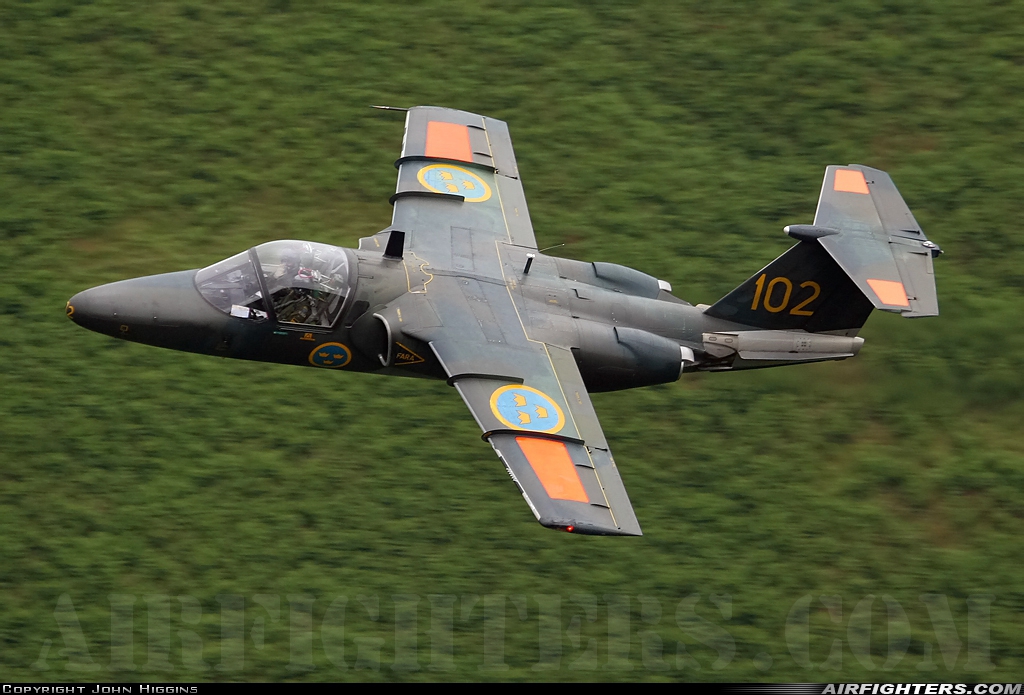 Sweden - Air Force Saab Sk60A (105) 60102 at Off-Airport - Machynlleth Loop Area, UK
