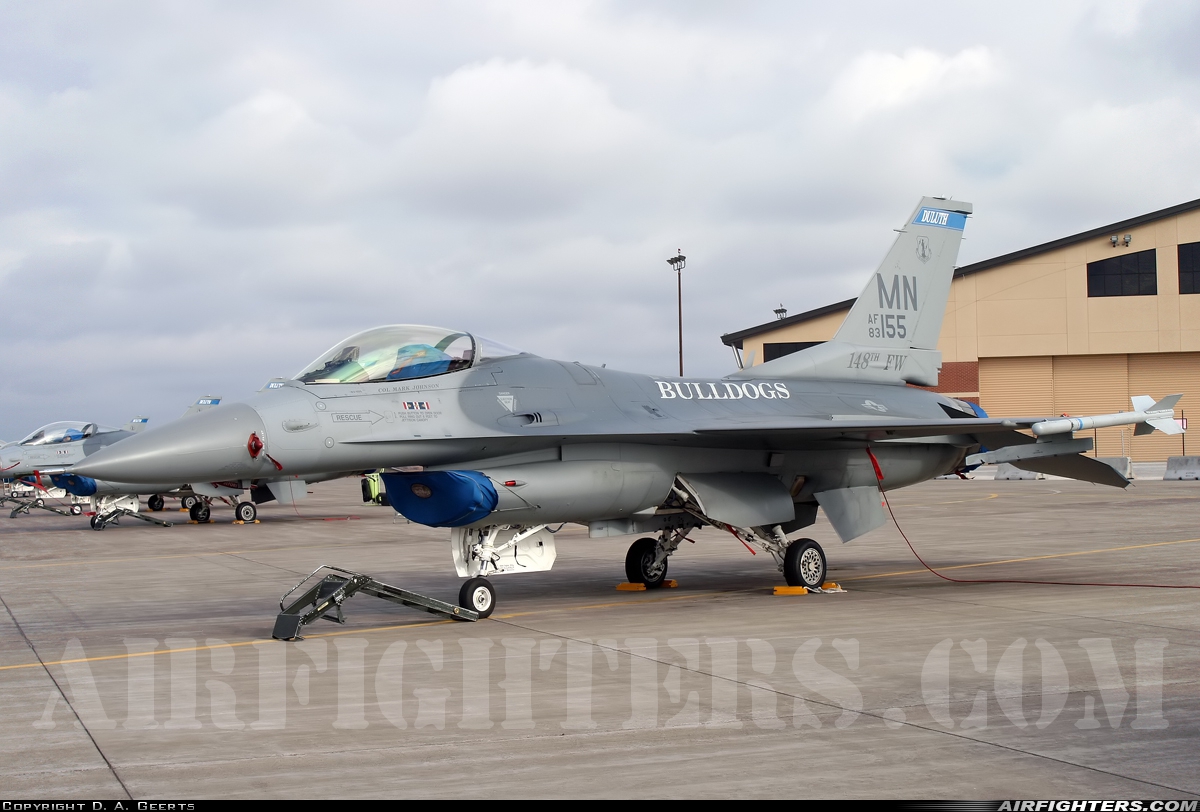 USA - Air Force General Dynamics F-16C Fighting Falcon 83-1155 at Duluth - Int. (DLH / KDLH), USA