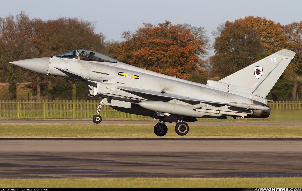 UK - Air Force Eurofighter Typhoon FGR4 ZJ914 at Coningsby (EGXC), UK