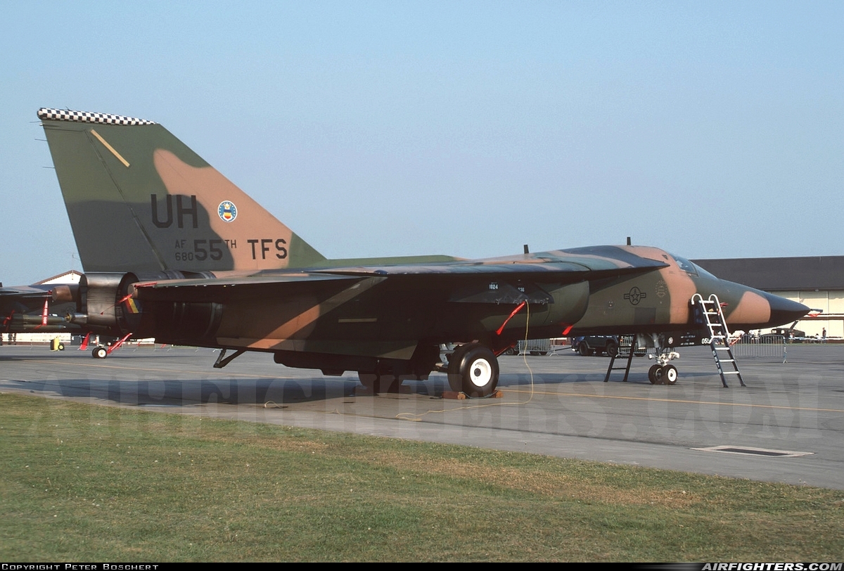 USA - Air Force General Dynamics F-111E Aardvark 68-0055 at Upper Heyford (UHF / EGUA), UK