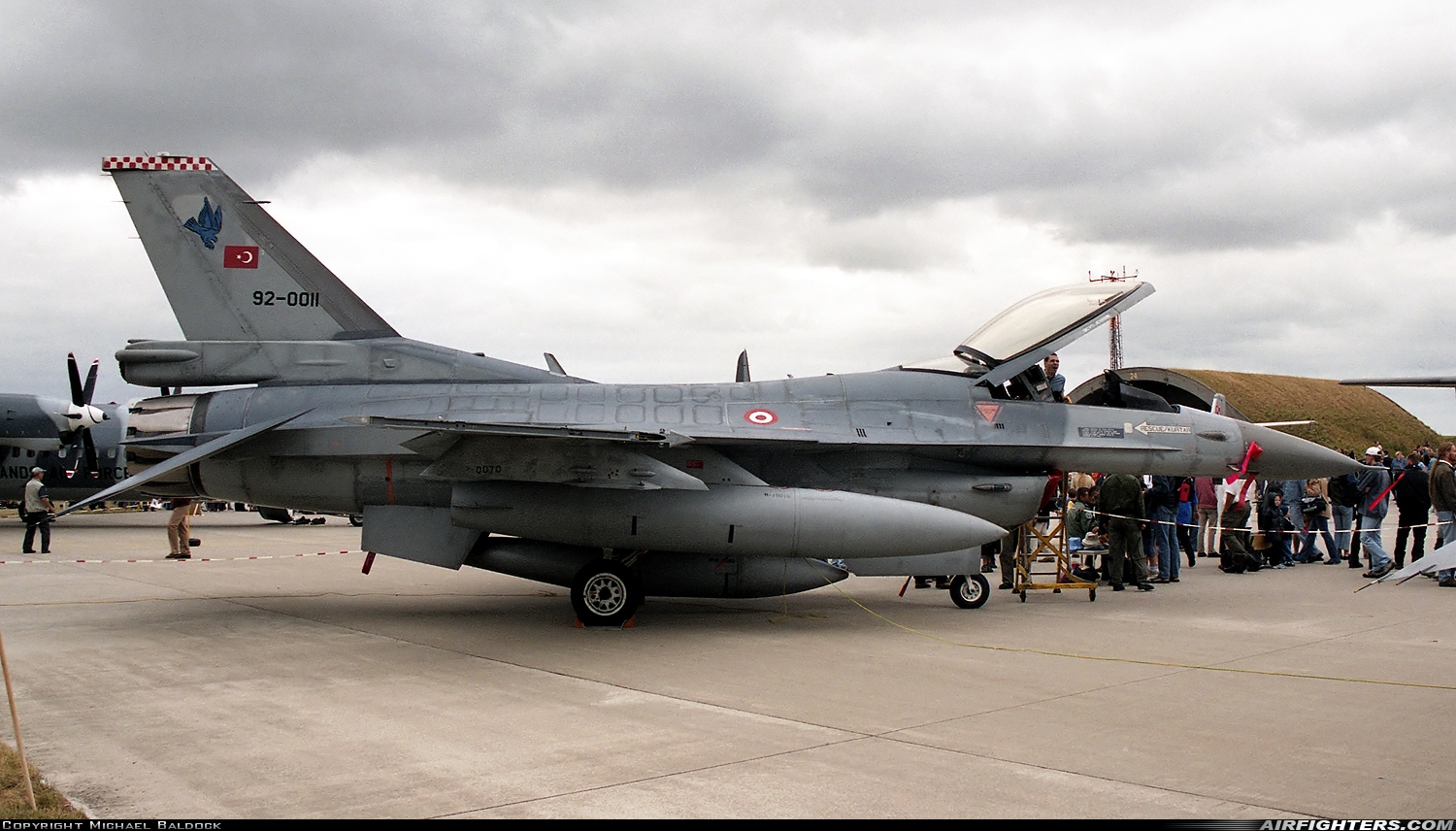 Türkiye - Air Force General Dynamics F-16C Fighting Falcon 92-0011 at Eggebek (ETME), Germany