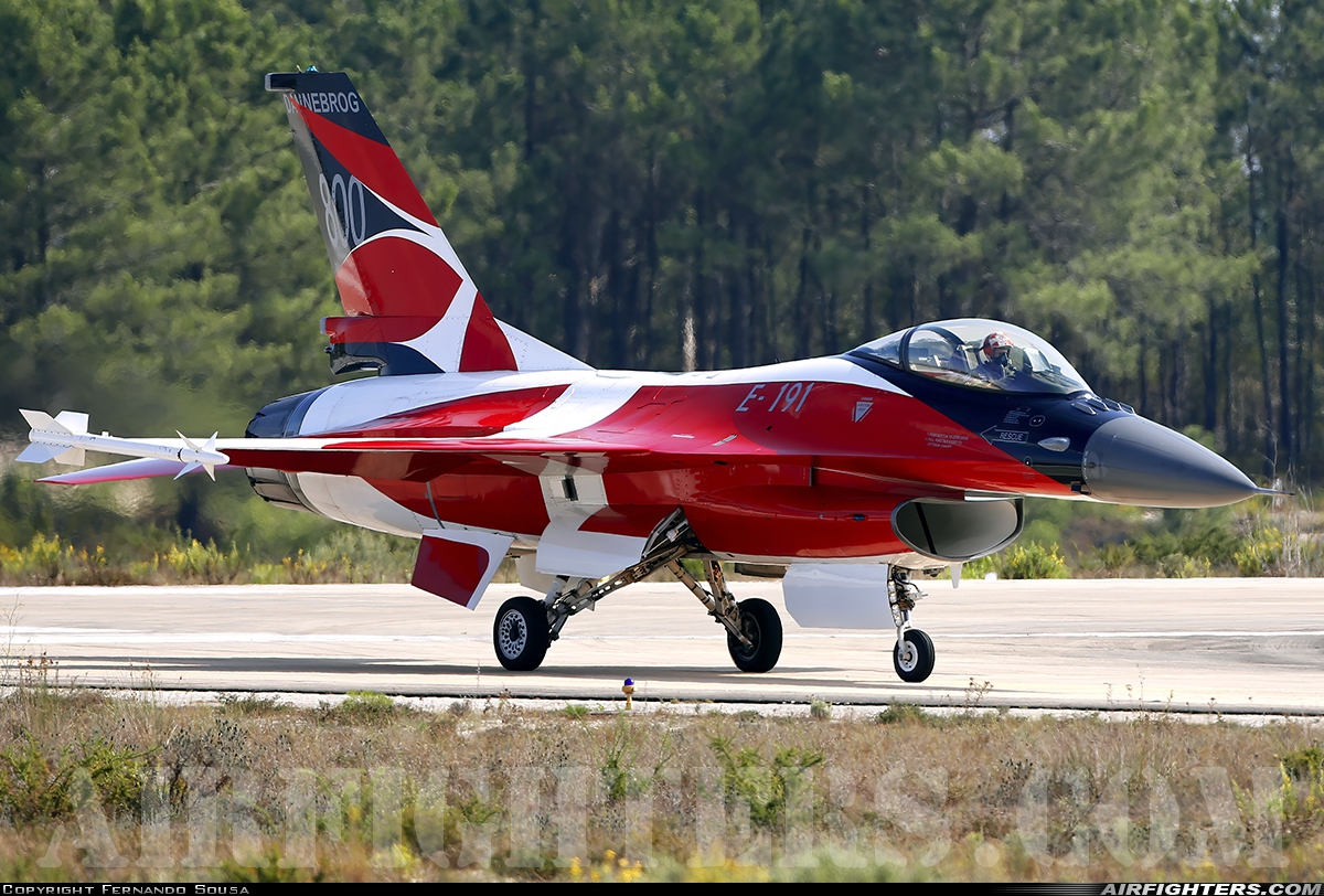 Denmark - Air Force General Dynamics F-16AM Fighting Falcon E-191 at Monte Real (BA5) (LPMR), Portugal