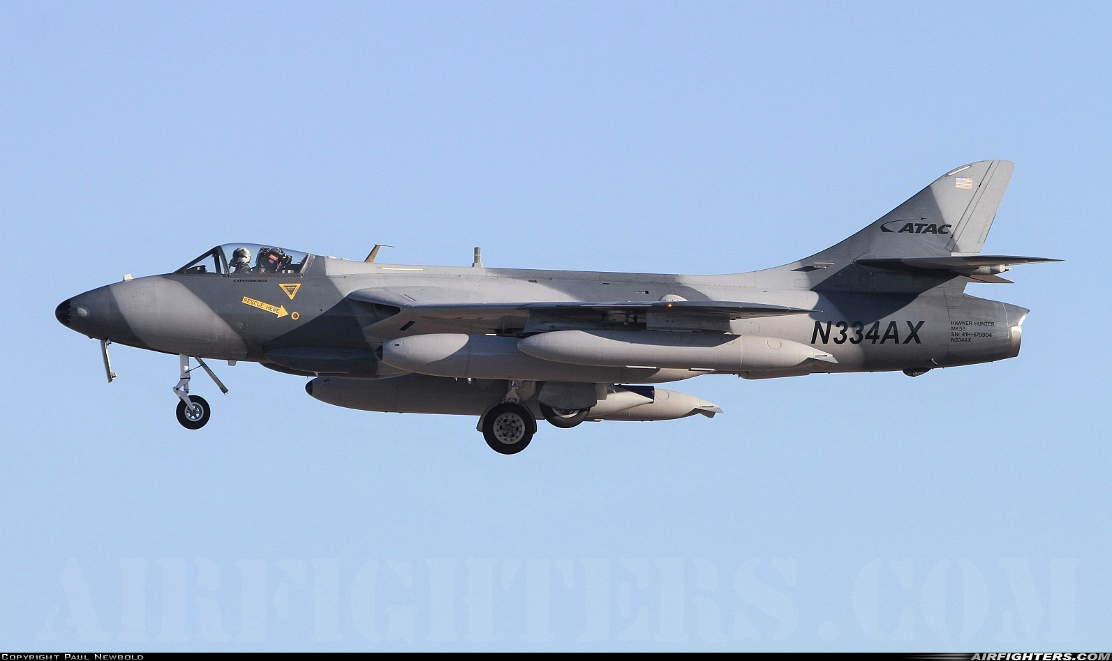Company Owned - Airborne Tactical Advantage Company (ATAC) Hawker Hunter F58 N334AX at Yuma - MCAS / Int. (NYL / KNYL), USA