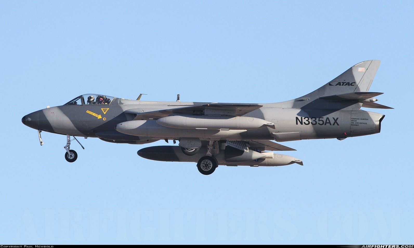 Company Owned - Airborne Tactical Advantage Company (ATAC) Hawker Hunter F58 N335AX at Yuma - MCAS / Int. (NYL / KNYL), USA