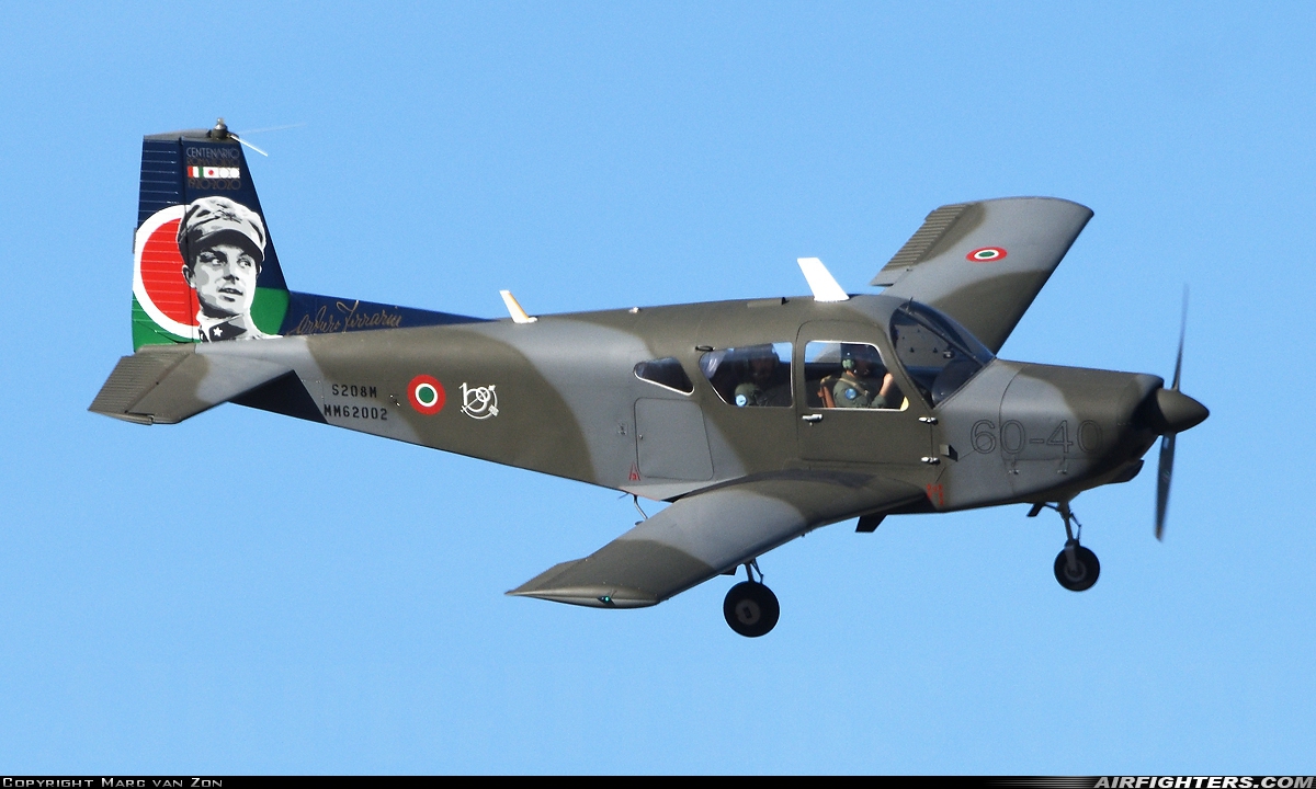 Italy - Air Force SIAI-Marchetti S-208M MM62002 at Viterbo (LIRV), Italy