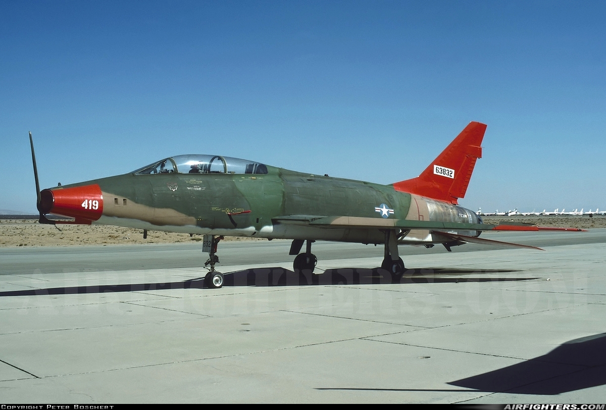 Company Owned - Tracor Flight Systems North American QF-100F Super Sabre 56-3832 at Mojave (MHV), USA