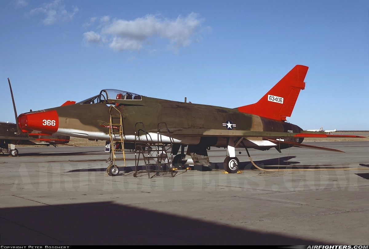 Company Owned - Tracor Flight Systems North American QF-100D Super Sabre 56-3406 at Mojave (MHV), USA