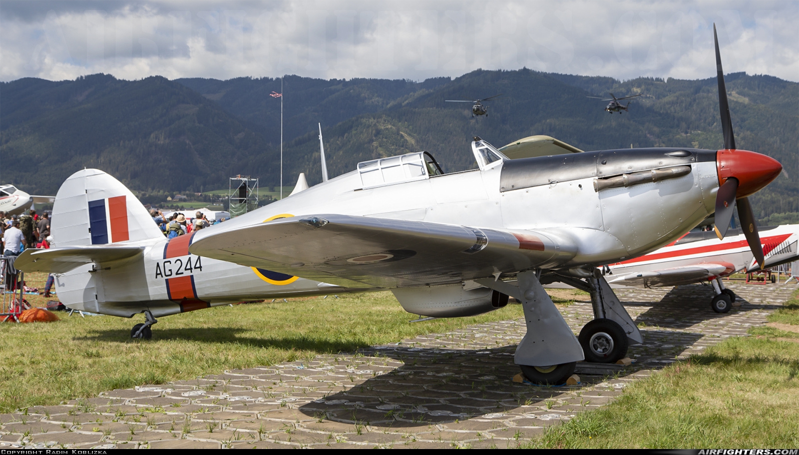Private Hawker Hurricane IIb G-CBOE at Zeltweg (LOXZ), Austria